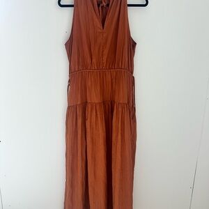 Elegant Sleeveless Terra Cotta Dress